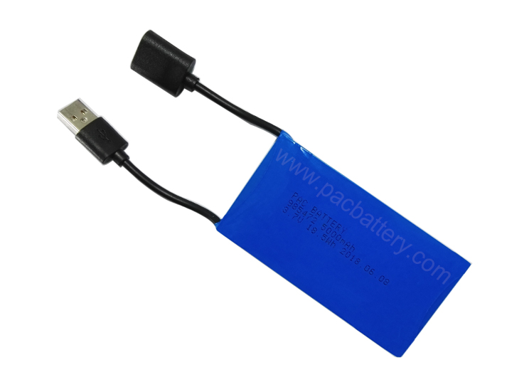 5V batterie rechargeable 985272 lipo 5000mAh sortie USB pour la