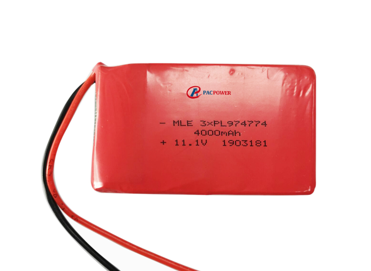 11.1v 4000mAh 44.4Wh lithium polymer battery pack