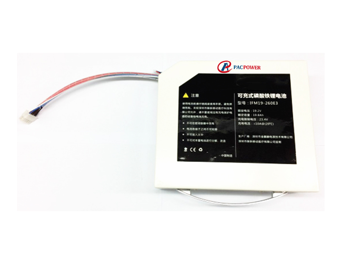 Rechargeable LiFePO4 19.2v lithium battery pack 20Ah for medical device high safety