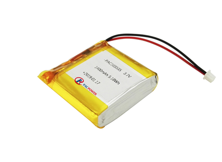 3.7V lithium ion polymer battery 103535 1400mAh for consumer electronics