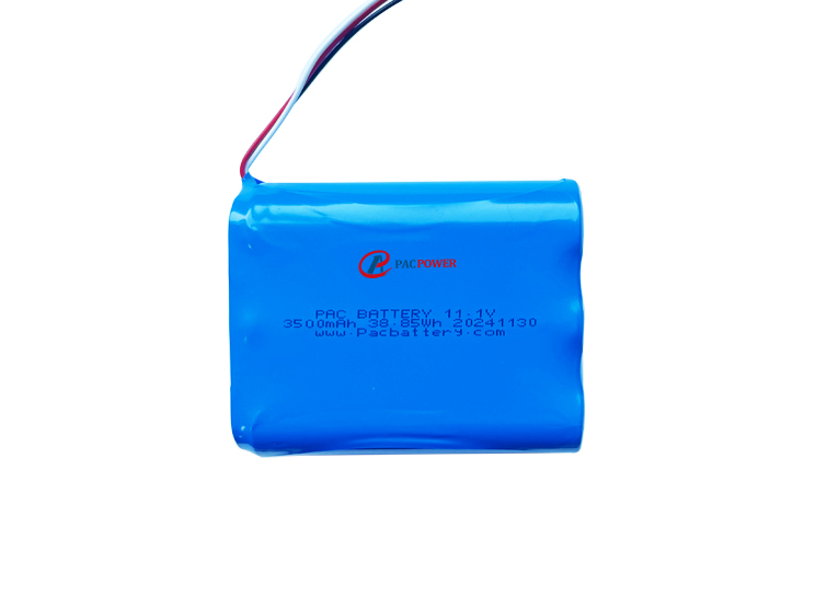 11.1v 3500mAh lithium ion battery pack 18650-3S1P high capacity