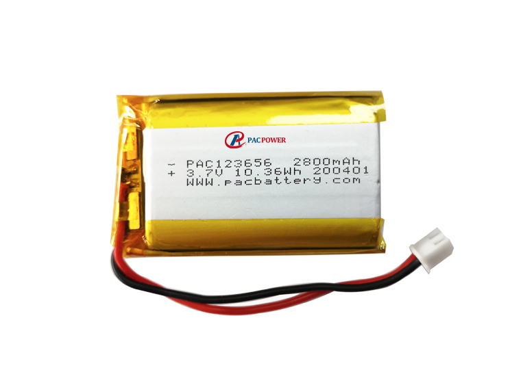 3.7V high rate lithium polymer battery 123656 2800mAh for electronic fireworks