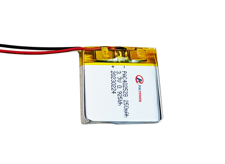 3.7V 250mAh Batterie en polymère au lithium ion 402528